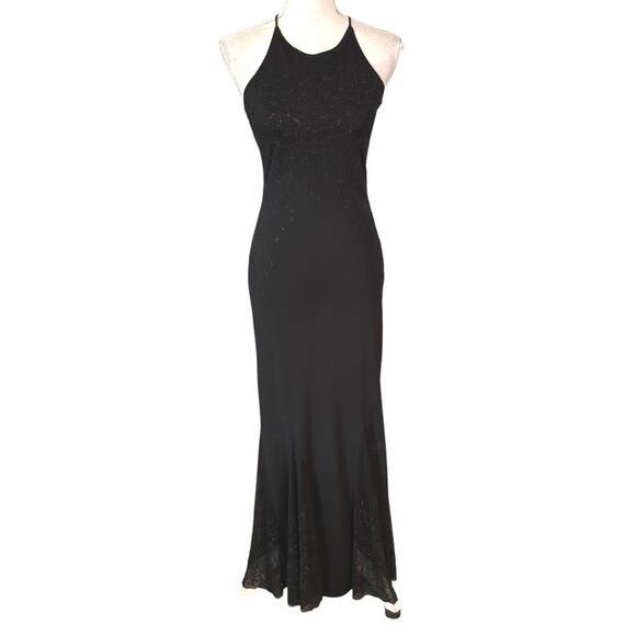 Roberta Dresses & Skirts - Vintage Roberta Size S Beaded Maxi Dress Formal Evening Prom Strappy Black